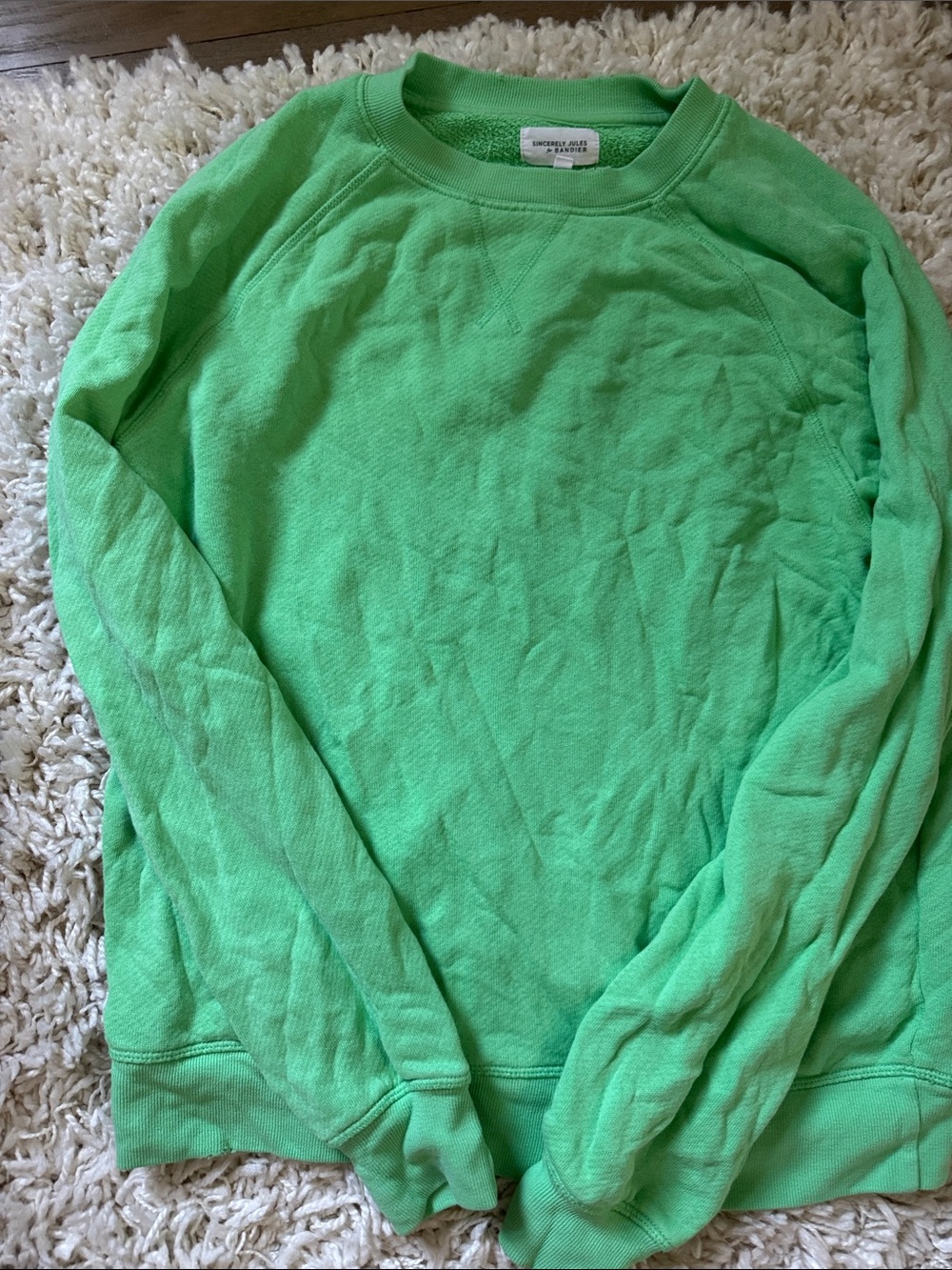 Sincerely Jules Neon Green Crewneck Sweatshirt